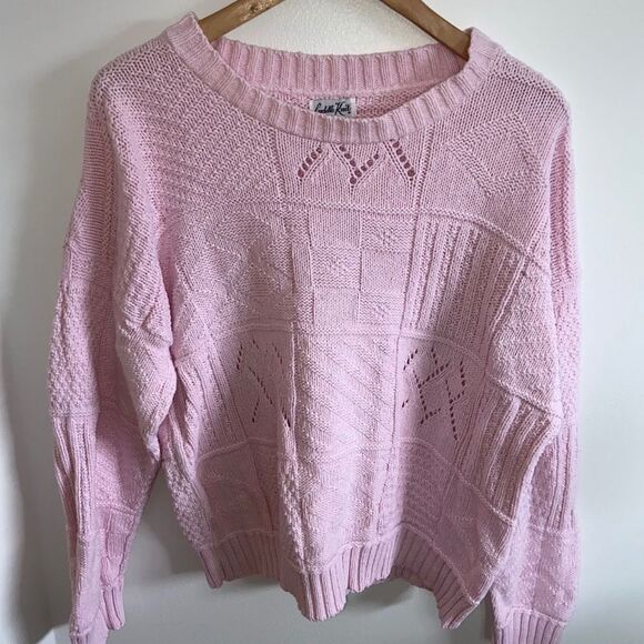 Vintage light pink knit sweater - Picture 2 of 9